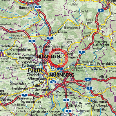 Landkarte Kalchreuth