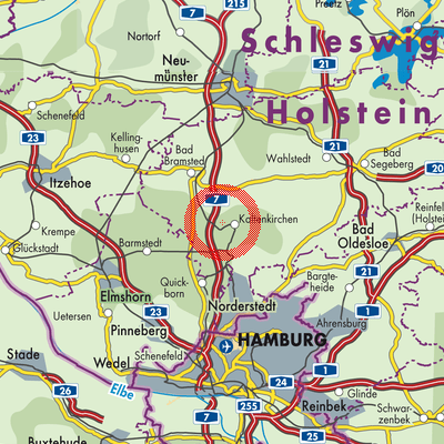 Landkarte Kaltenkirchen