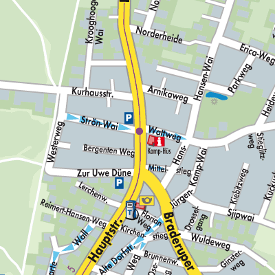 Stadtplan Kampen (Sylt)