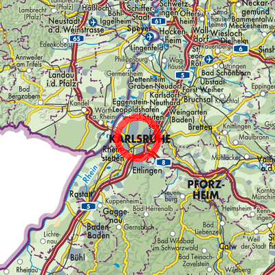 Landkarte Karlsruhe