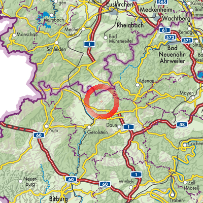Landkarte Kerpen (Eifel)