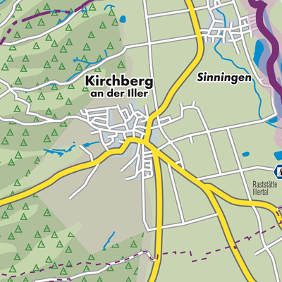 Übersichtsplan Kirchberg an der Iller