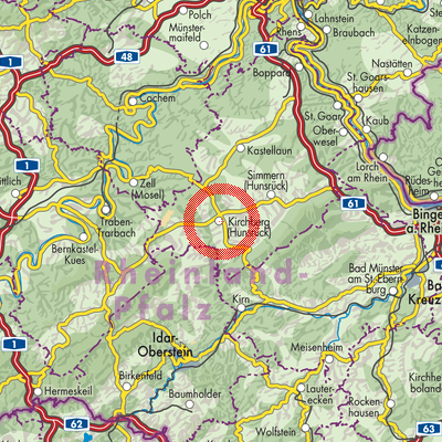 Landkarte Kirchberg (Hunsrück)