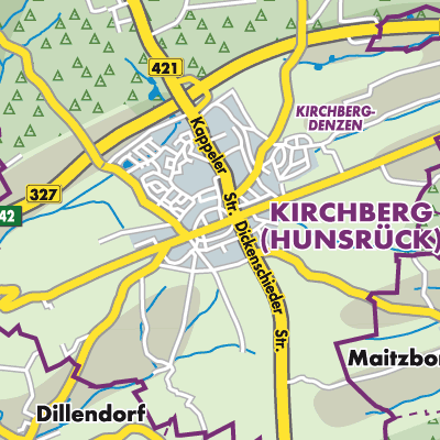 Übersichtsplan Kirchberg (Hunsrück)