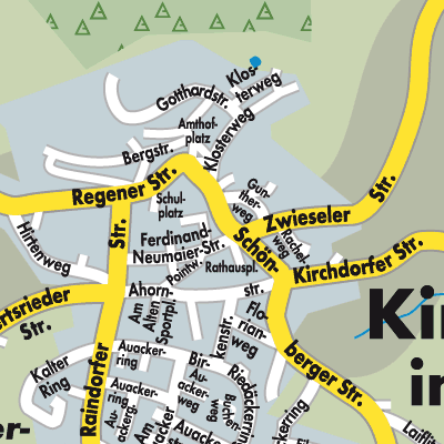 Stadtplan Kirchberg i.Wald