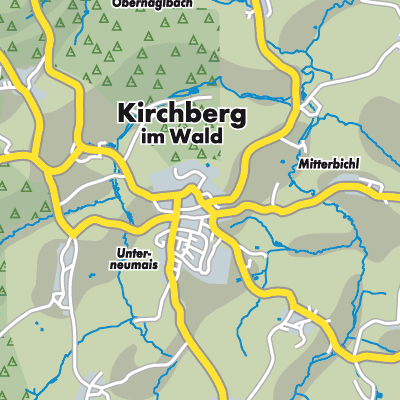 Übersichtsplan Kirchberg i.Wald