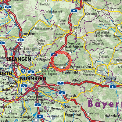 Landkarte Kirchensittenbach