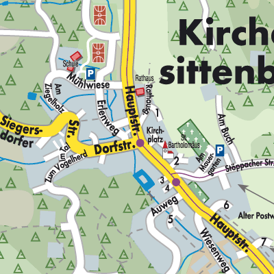 Stadtplan Kirchensittenbach