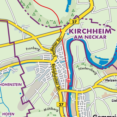 Übersichtsplan Kirchheim am Neckar