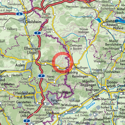 Landkarte Kirchheim am Ries