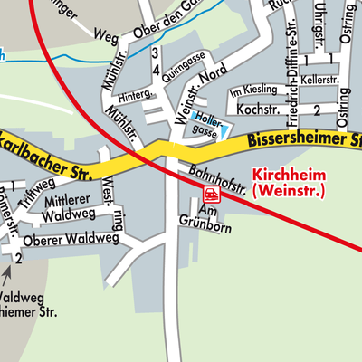 Stadtplan Kirchheim an der Weinstraße