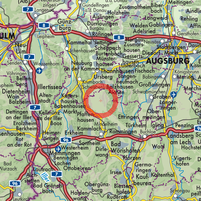 Landkarte Kirchheim in Schwaben