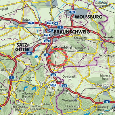 Landkarte Kissenbrück