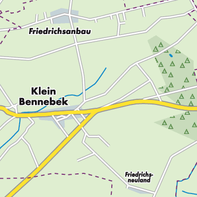 Übersichtsplan Klein Bennebek