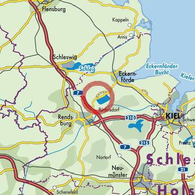 Landkarte Klein Wittensee