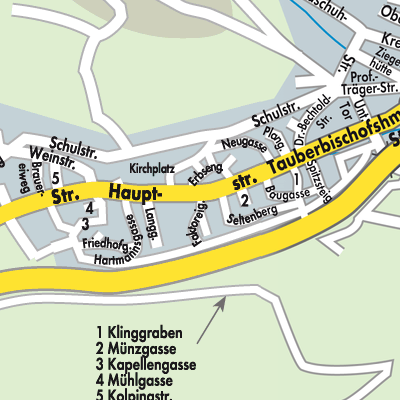Stadtplan Königheim