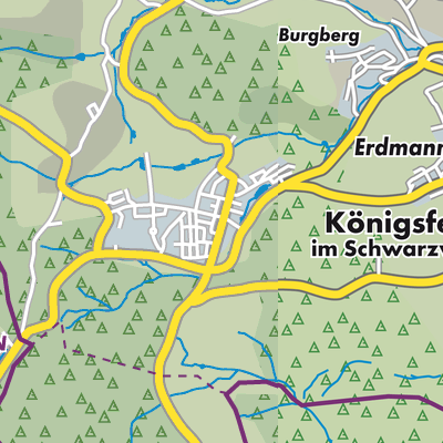 Übersichtsplan Königsfeld im Schwarzwald