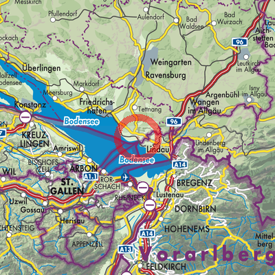 Landkarte Kressbronn am Bodensee