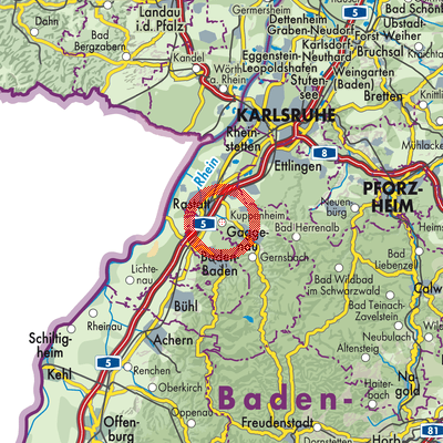 Landkarte Kuppenheim