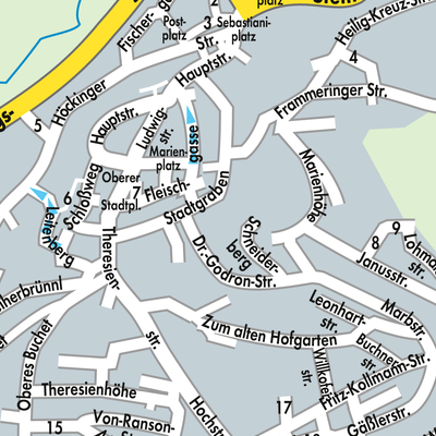 Stadtplan Landau an der Isar