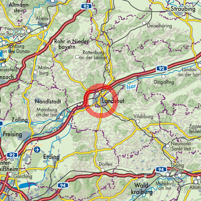 Landkarte Landshut
