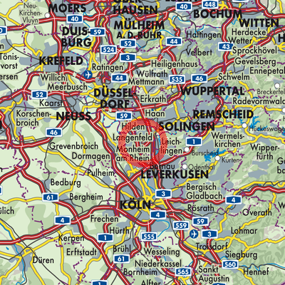 Landkarte Langenfeld (Rheinland)