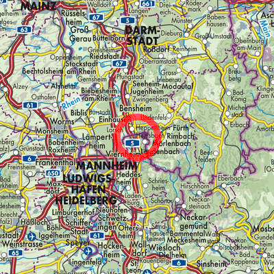 Landkarte Laudenbach