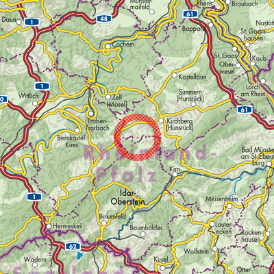 Landkarte Laufersweiler