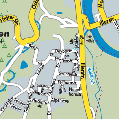 Stadtplan Lautrach