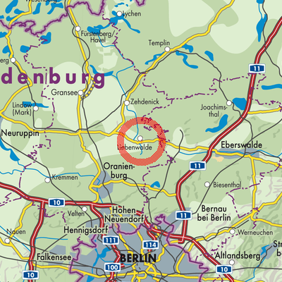 Landkarte Liebenwalde