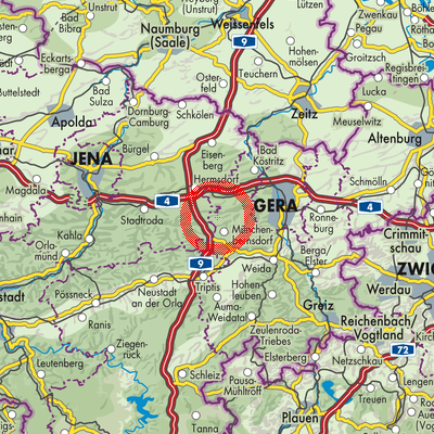 Landkarte Lindenkreuz