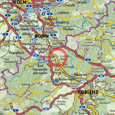 Landkarte Linz am Rhein
