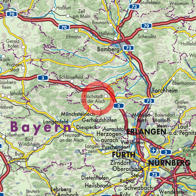 Landkarte Lonnerstadt