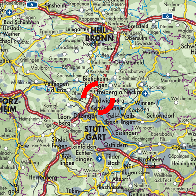 Landkarte Ludwigsburg