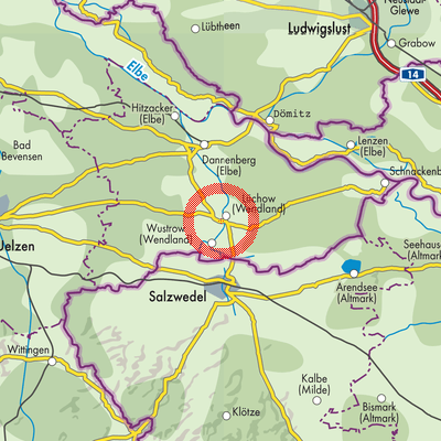 Landkarte Lüchow