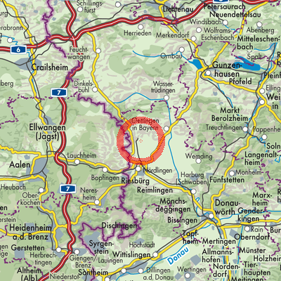 Landkarte Maihingen