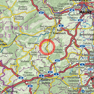 Landkarte Mannweiler-Cölln