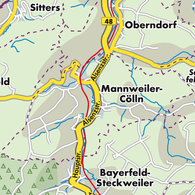 Übersichtsplan Mannweiler-Cölln