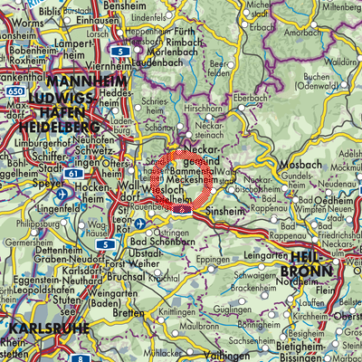 Landkarte Meckesheim