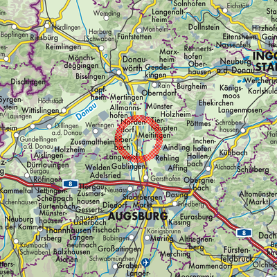 Landkarte Meitingen