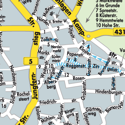 Stadtplan Meldorf
