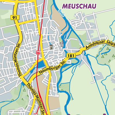 Übersichtsplan Merseburg
