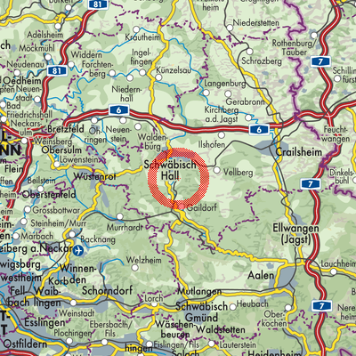 Landkarte Michelbach an der Bilz