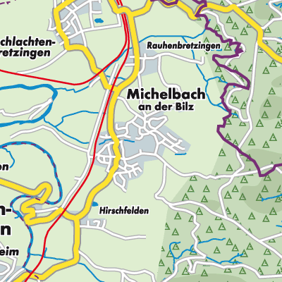 Übersichtsplan Michelbach an der Bilz
