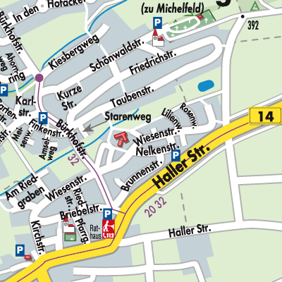Stadtplan Michelfeld