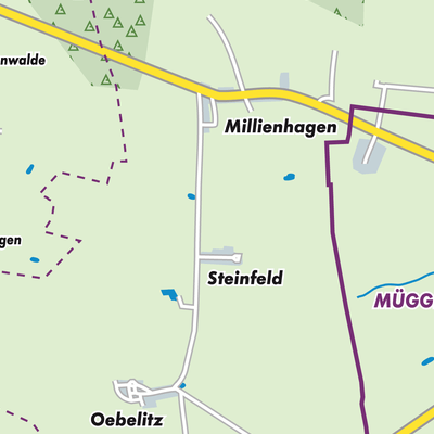 Übersichtsplan Millienhagen-Oebelitz