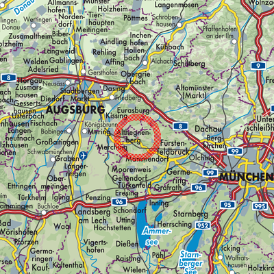 Landkarte Mittelstetten