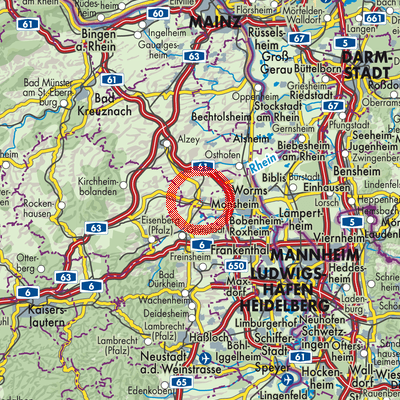 Landkarte Monsheim