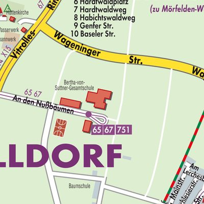 Stadtplan Mörfelden-Walldorf