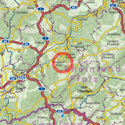 Landkarte Monzelfeld